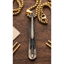 Pontiak lyra brass necklace
